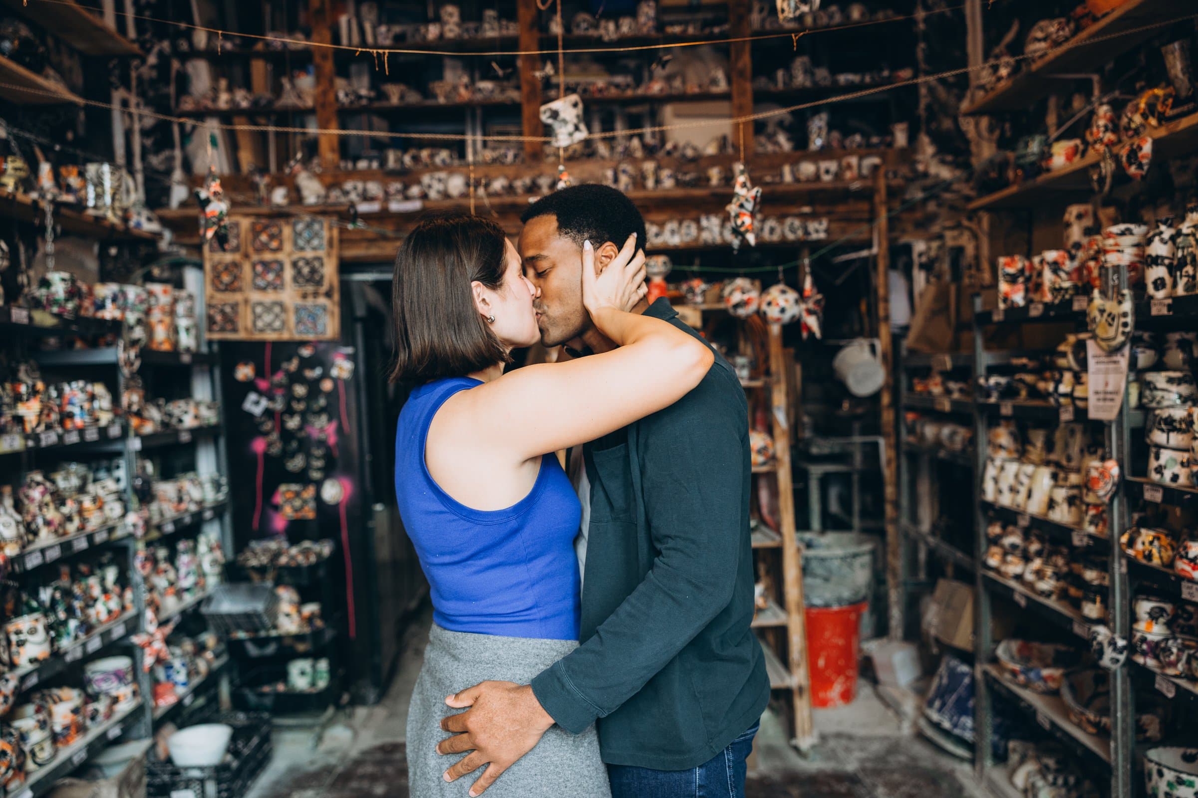 Meg and Ryan in the pottery studio