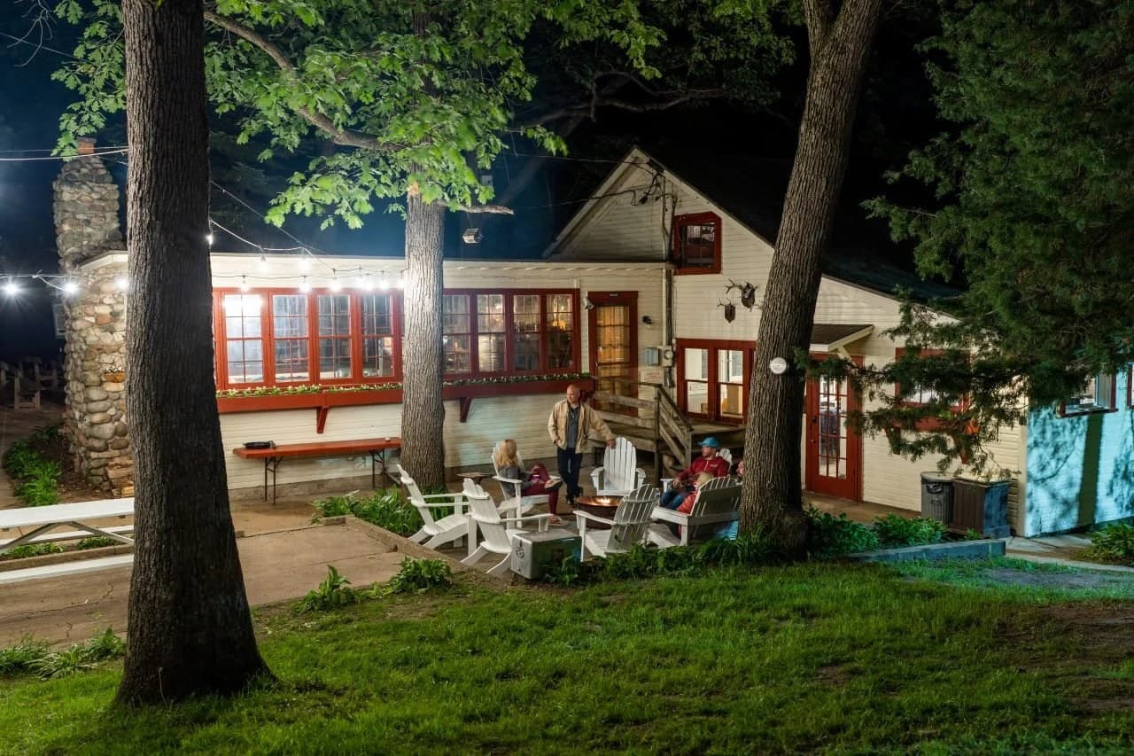 The lodge at night